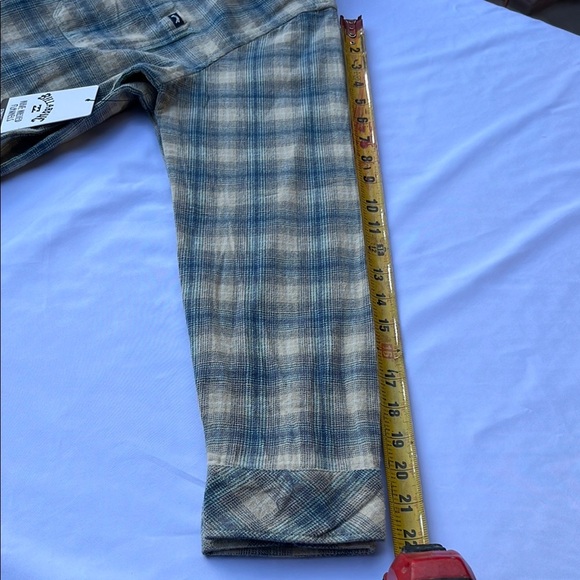 Stylish Blue and Cream Plaid Shirt - Picture 11 of 13